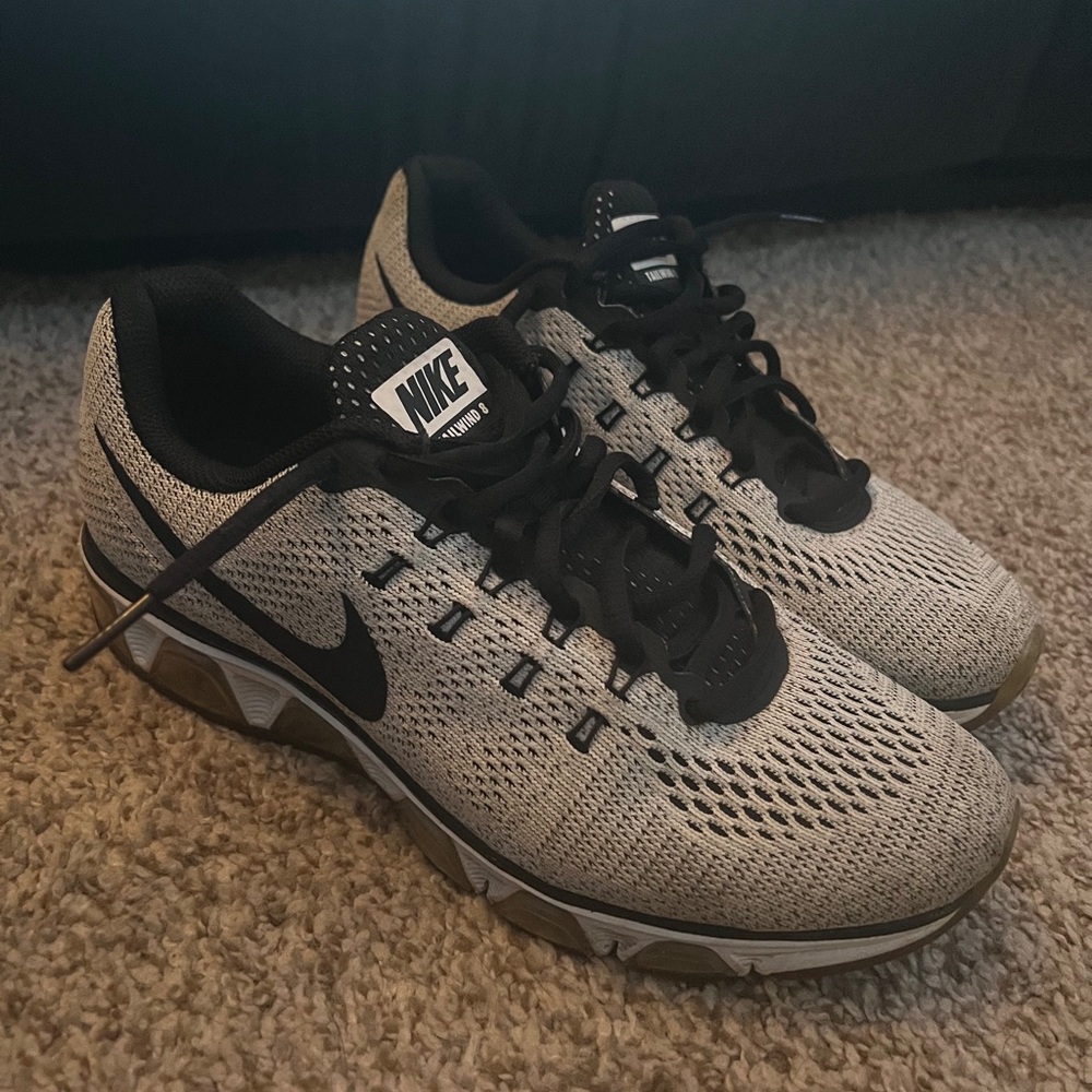 Nike Black and Gray Athletic Shoes with Breathable Mesh